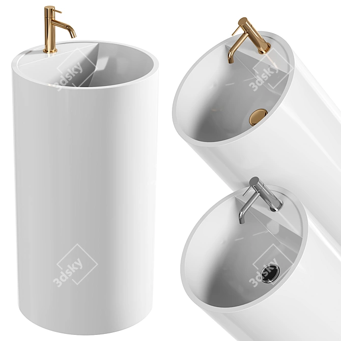 Cosmo Mirasoft Washbasin 3D model image 1