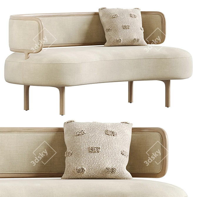 Studioilse Linen Sofa Eclectic Home 3D model image 2