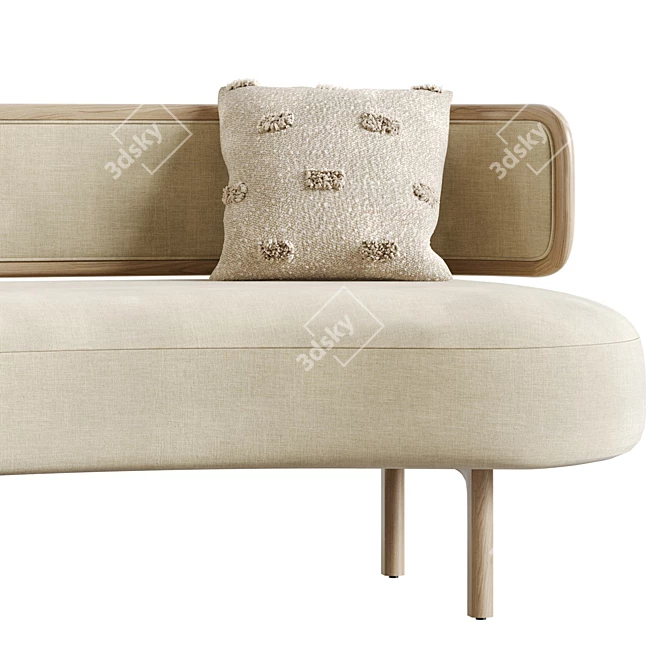Studioilse Linen Sofa Eclectic Home 3D model image 4