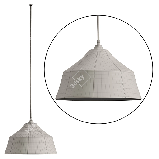 Bronze Coated Plant Fiber Pendant 3D model image 2