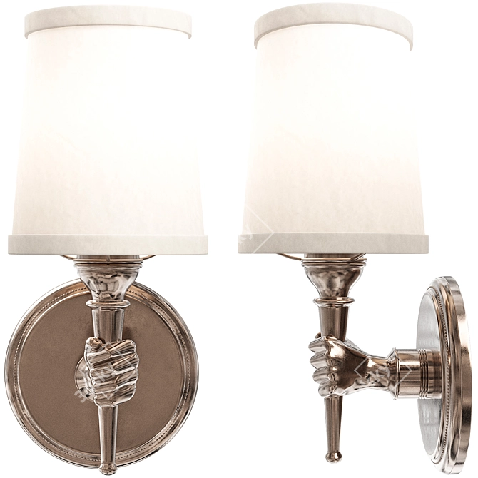 Hand Sconce: Elegant Wall Light 3D model image 4