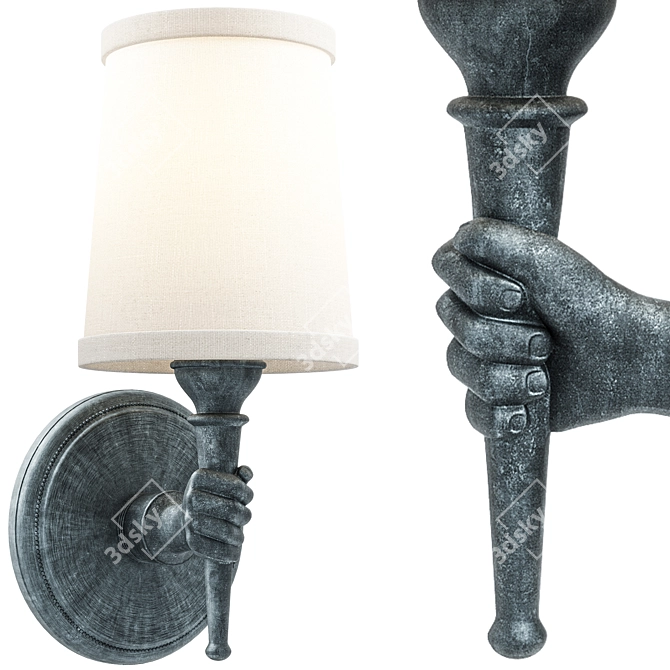 Hand Sconce: Elegant Wall Light 3D model image 10