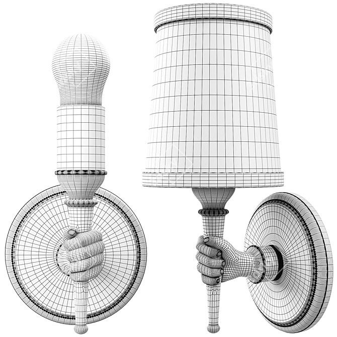 Hand Sconce: Elegant Wall Light 3D model image 14