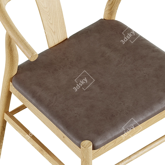  Osaka Eco-Leather Ash Wood Chair 3D model image 4