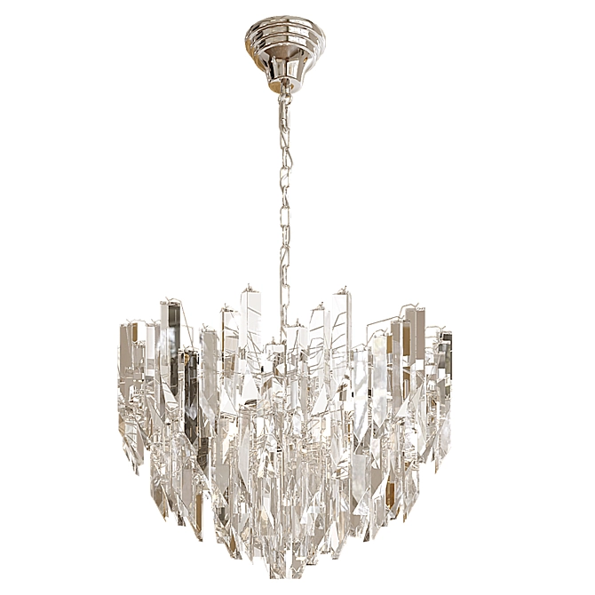 Crystal Chrome Gold Chandelier 5055 3D model image 3