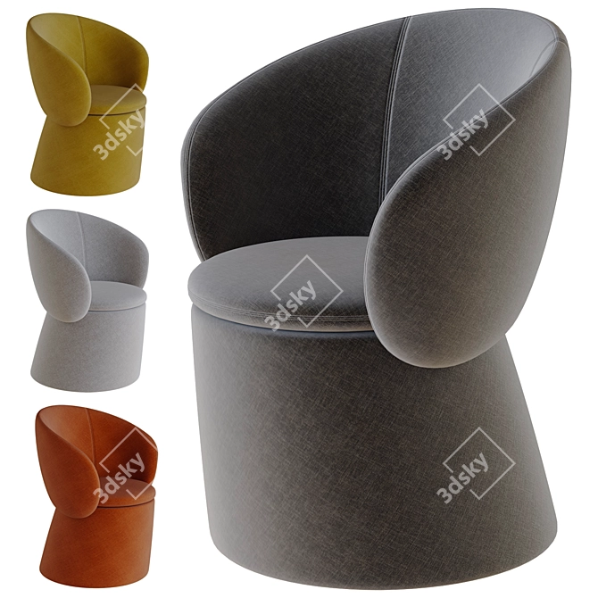 Modern Nebula Monaca Chair Model 3D model image 1