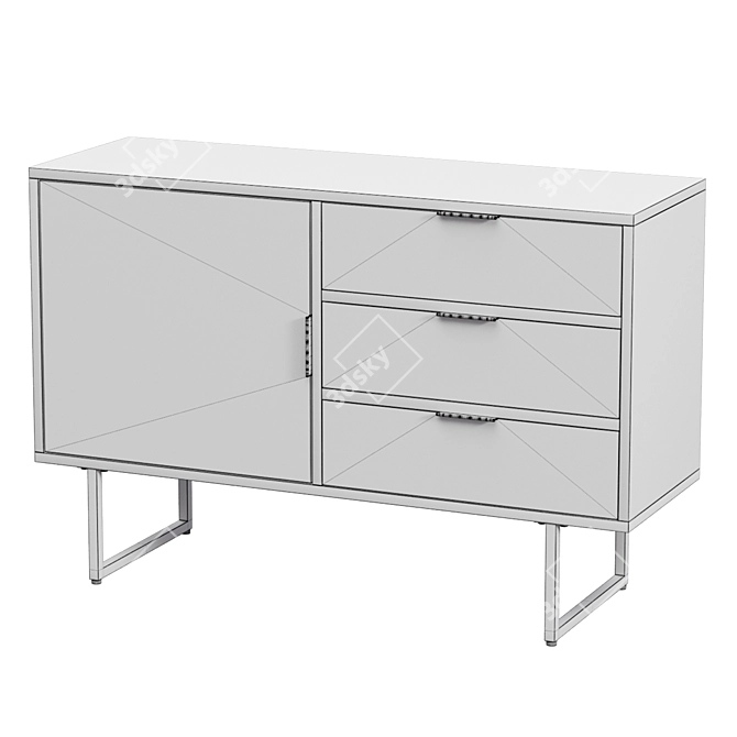 Industrial Chic Loft Design Dresser 3D model image 4