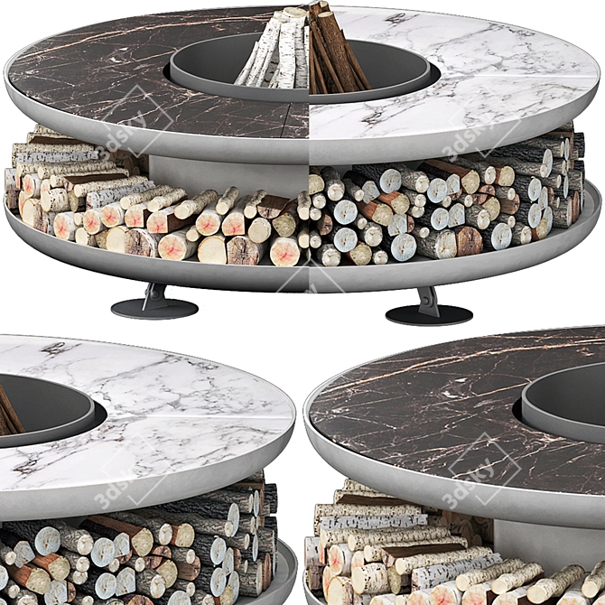 Elegant Fire Basket Design Solution 3D model image 5