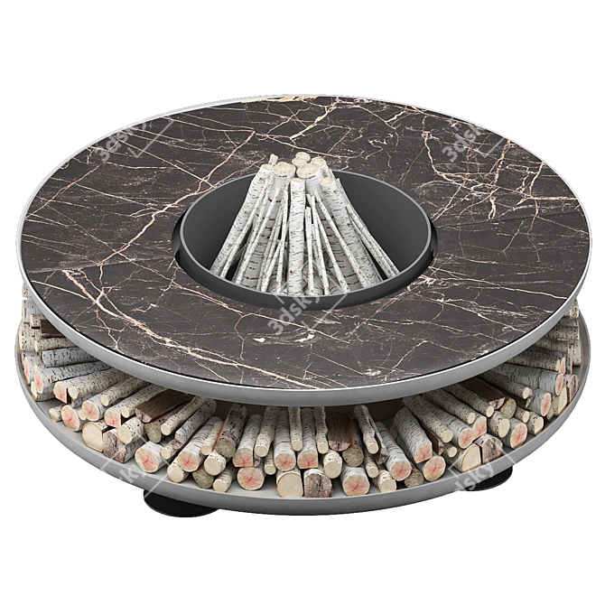 Elegant Fire Basket Design Solution 3D model image 7