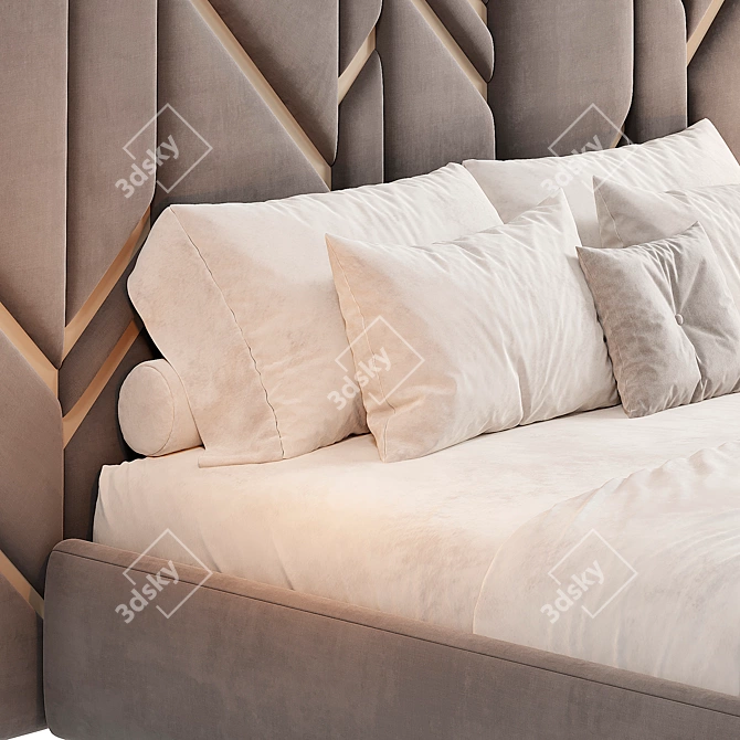 Modern Valencia Bed 2 Furniture 3D model image 5