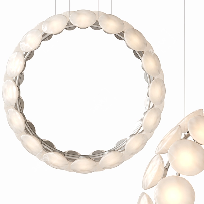 Glowing Noctiluca Light Chandelier 3D model image 8