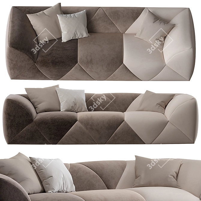 Modern Quarry Sofa 2014 Collection 3D model image 2