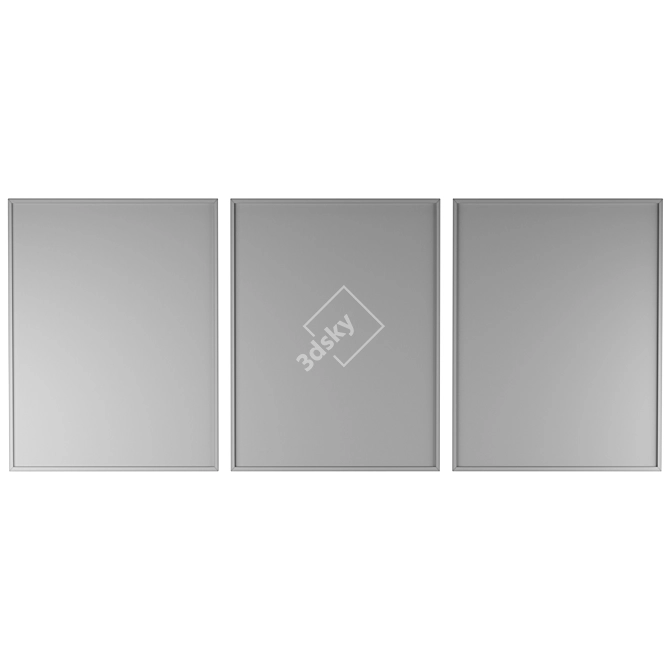 Gradient Grace Canvas Art with Wood Frame 3D model image 2