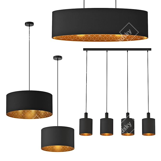 Eglo Zaragoza Pendant Light 3D model image 1