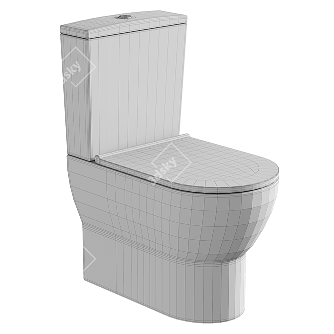 DIWO Elista Compact Toilet 3D model image 4