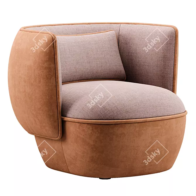 Luxurious NEBULA Armchair by Trussardi 3D model image 1