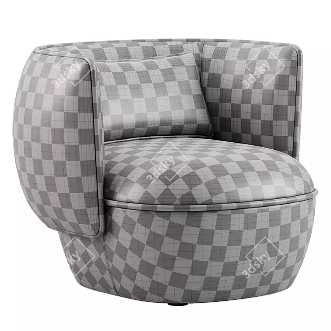 Luxurious NEBULA Armchair by Trussardi 3D model image 4