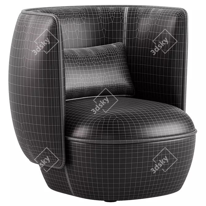 Luxury Nebula Armchair Trussardi Casa 3D model image 4