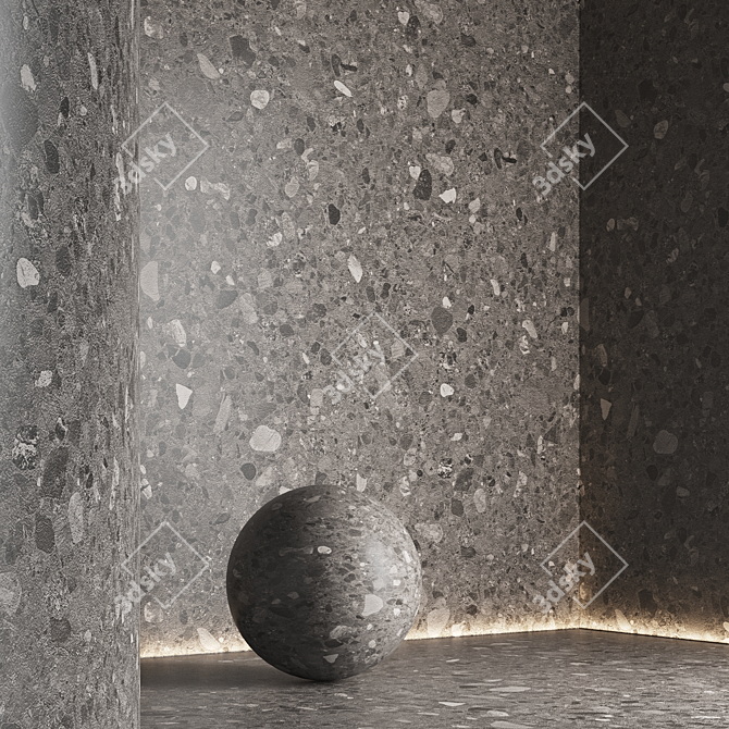 Seamless Terrazzo Marble 21 Texture 3D model image 2