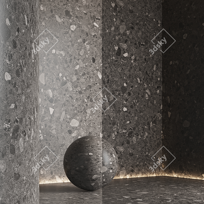 Seamless Terrazzo Marble 21 Texture 3D model image 6