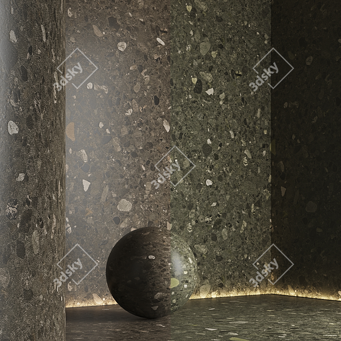 Seamless Terrazzo Marble 21 Texture 3D model image 7