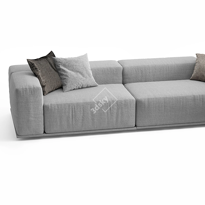 Modern Italian Delano Sofa Pianca 3D model image 14