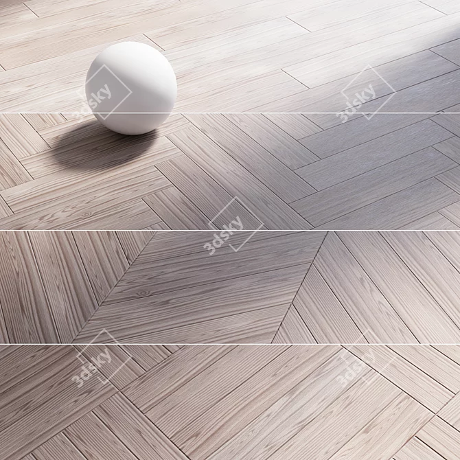 Oak Parquet Flooring Bundle 3D model image 6