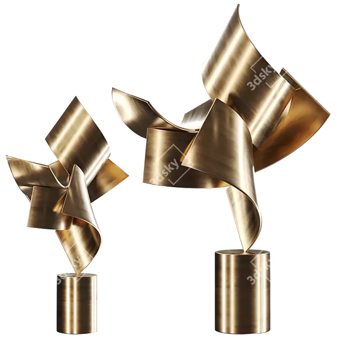 Modern Metal Sculpture Matt Devine 3D model image 5