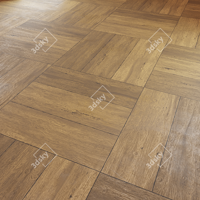 PBR Wood Texture Set 01 3D model image 2