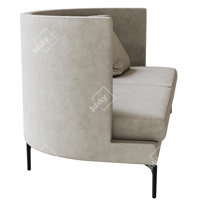 Modern Clan Sofa by Lissoni 3D model image 4