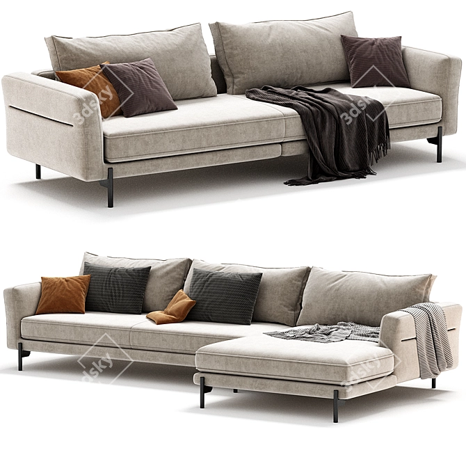 Stylish PENTA By NICOLINE Sofa 3D model image 1