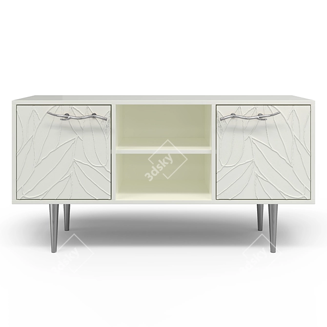 Art Color Leaves TV Stand 3D model image 3