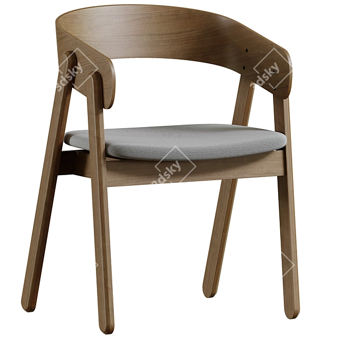 Delvin Soft Chair, Elegant and Comfortable 3D model image 2