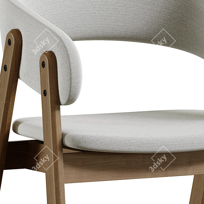 Delvin Soft Chair, Elegant and Comfortable 3D model image 6