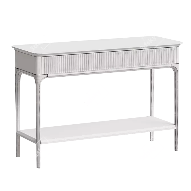 Primo Gold Console with Shelf 3D model image 2