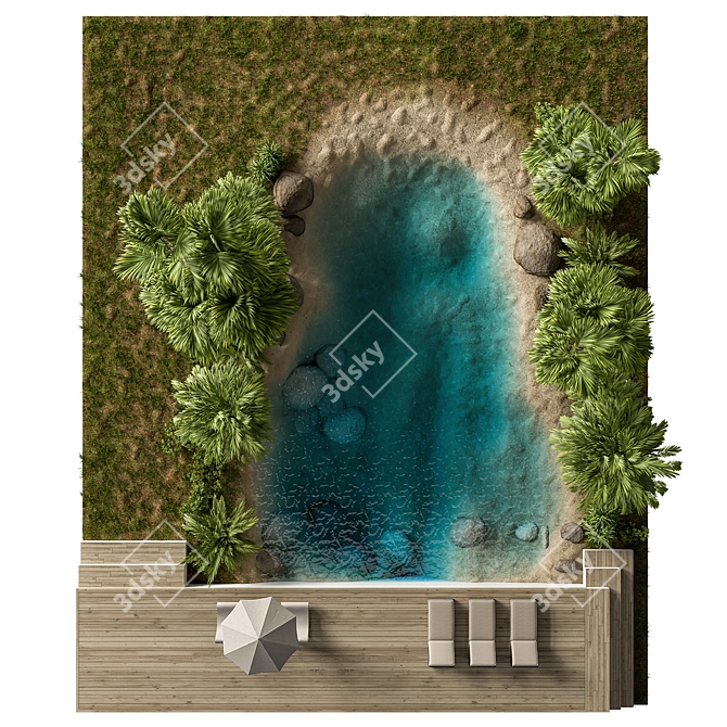 Coastal Retreat Seating Set 3D model image 3