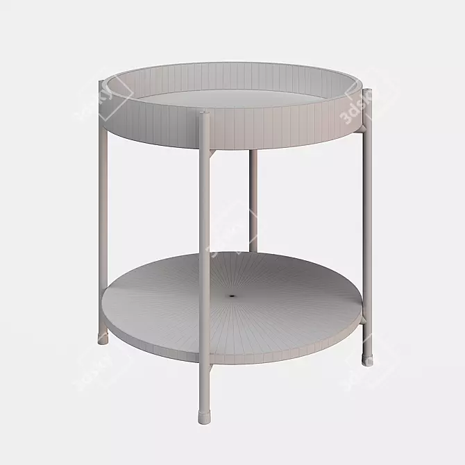 Elegant Round Hogan Coffee Table 3D model image 2