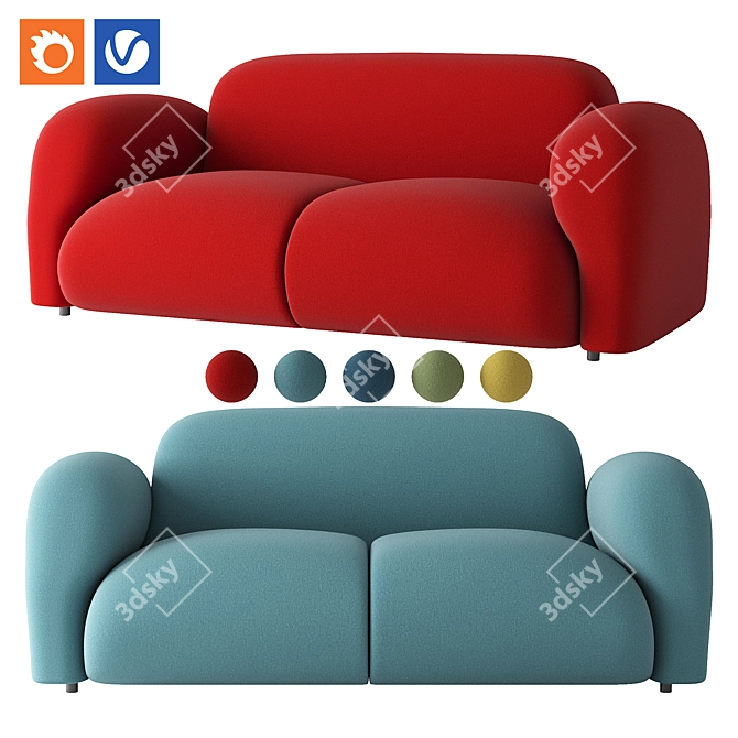 KANO Bigpang Lounge Sofa 3D model image 1