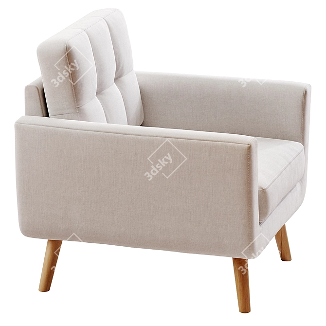 Tbfit Linen Accent Chair, 2016 3D model image 6