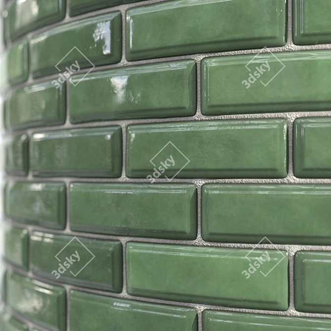 Kitchen Tile PBR Texture Set 3D model image 7