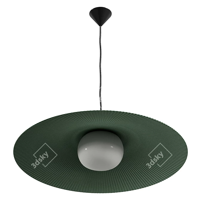 Modern UV-Mapped Pendant Lamp 3D model image 3