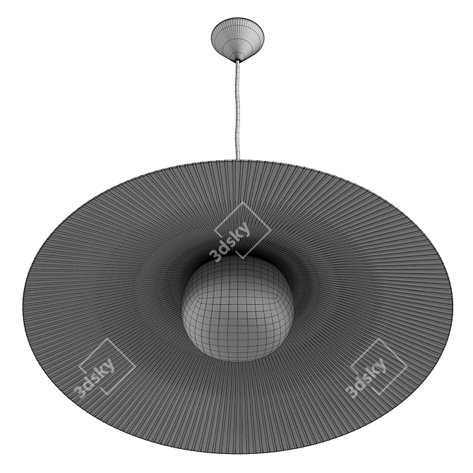 Modern UV-Mapped Pendant Lamp 3D model image 6