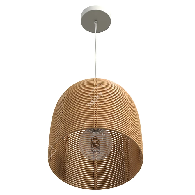 Vivi Small Rattan Pendant Lamp 3D model image 4