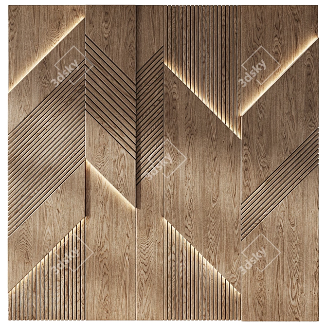 Elegant 3D Decorative Panel 2015 3D model image 4