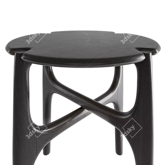 Modern Round Wall Coffee Table 3D model image 2