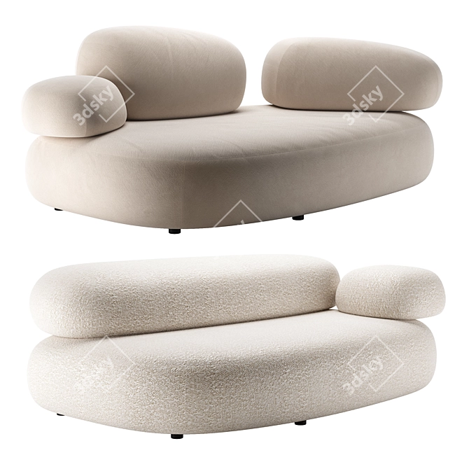 Rubble Pebble Sofa Set Moroso 3D model image 1