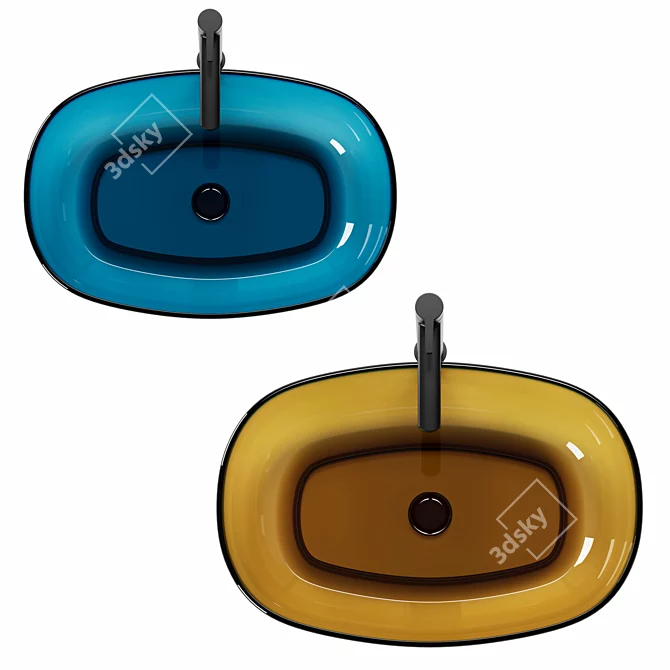 Kristall Onyx/Opal Bathroom Sink 3D model image 2