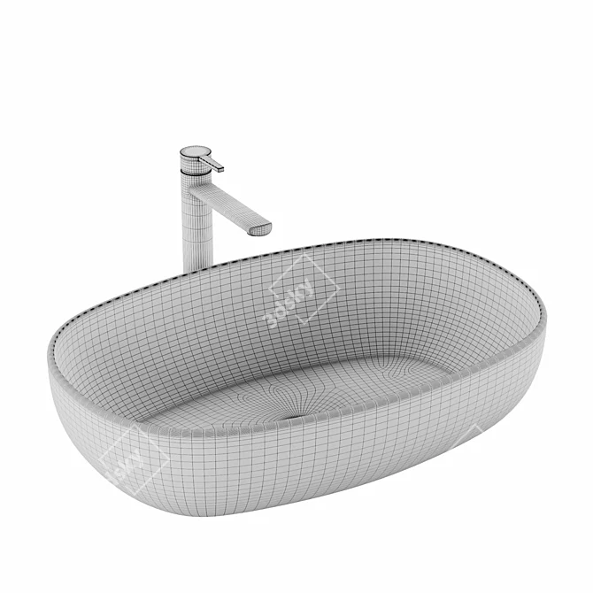 Kristall Onyx/Opal Bathroom Sink 3D model image 3