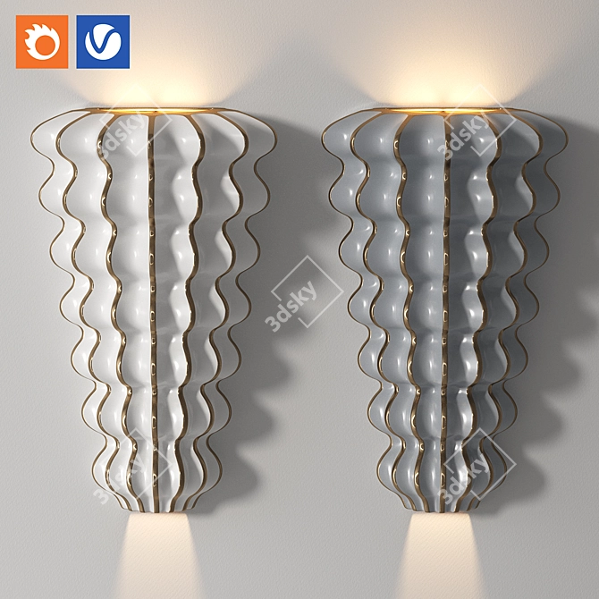 Luxury Italian Corbett Esperanza Sconce 3D model image 1