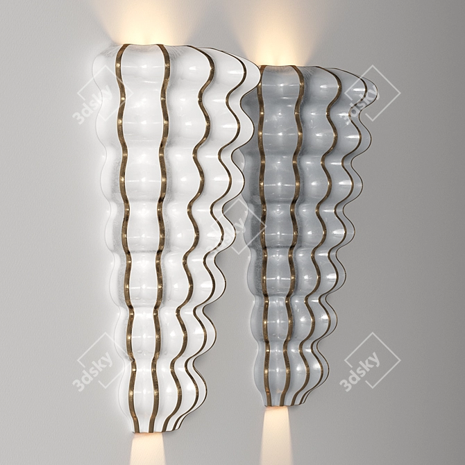 Luxury Italian Corbett Esperanza Sconce 3D model image 2